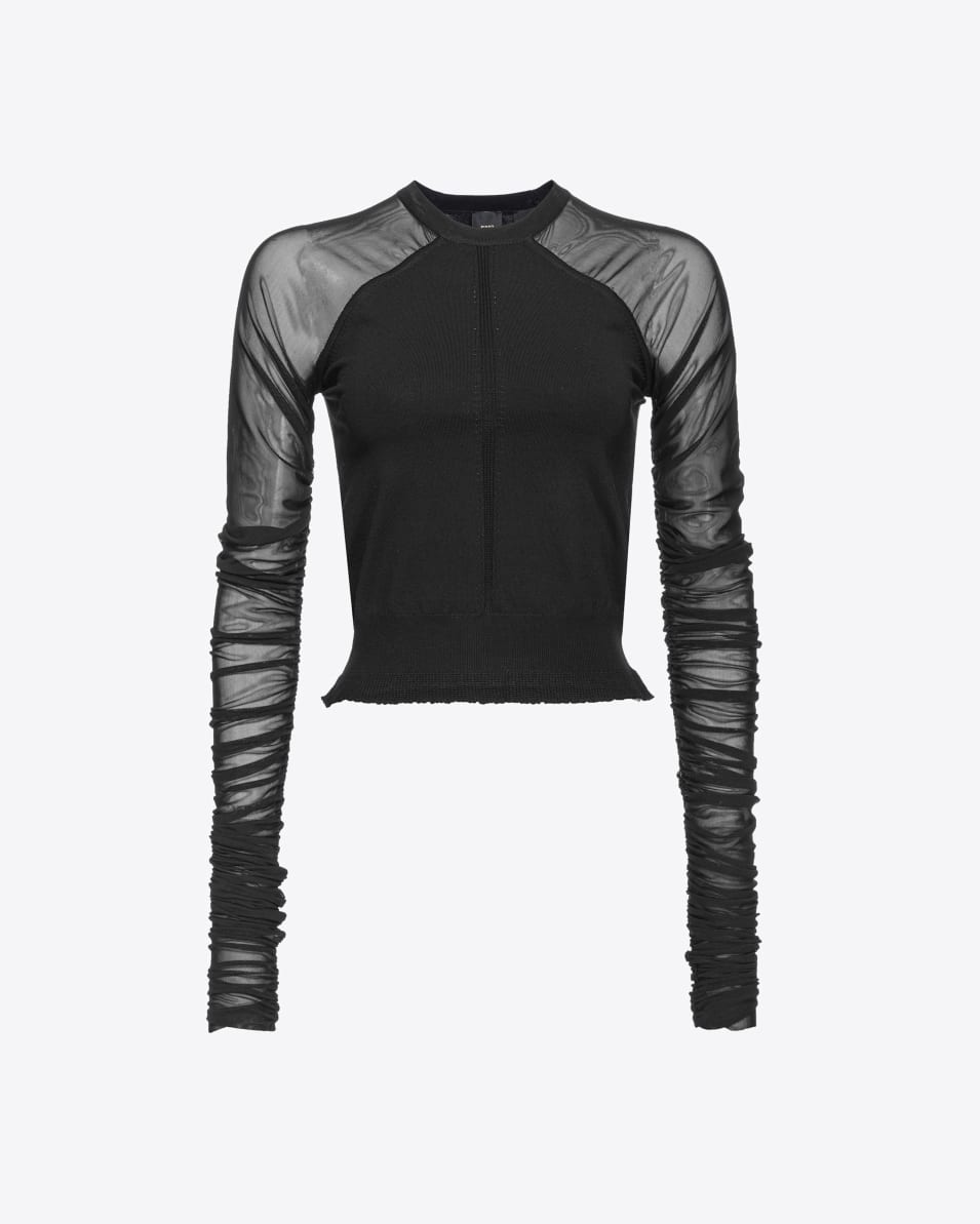 Pinko Shirt mit Tüllärmeln