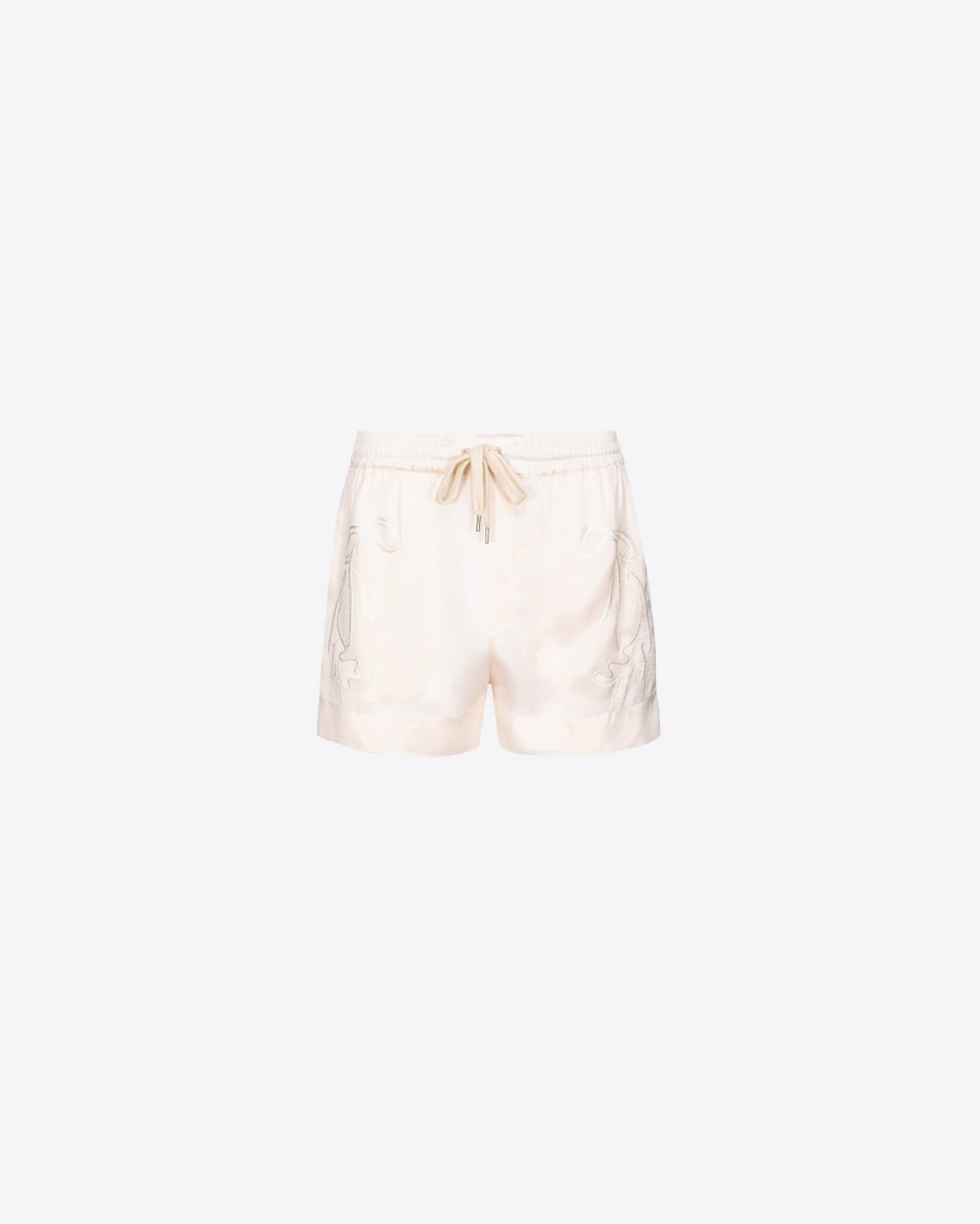 Pinko Shorts aus Satin Rodeo-Stickerei
