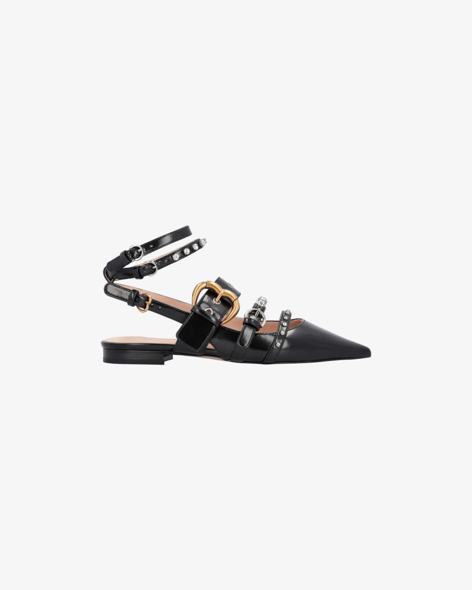Pinko Spitzer Slingback Mit Strass