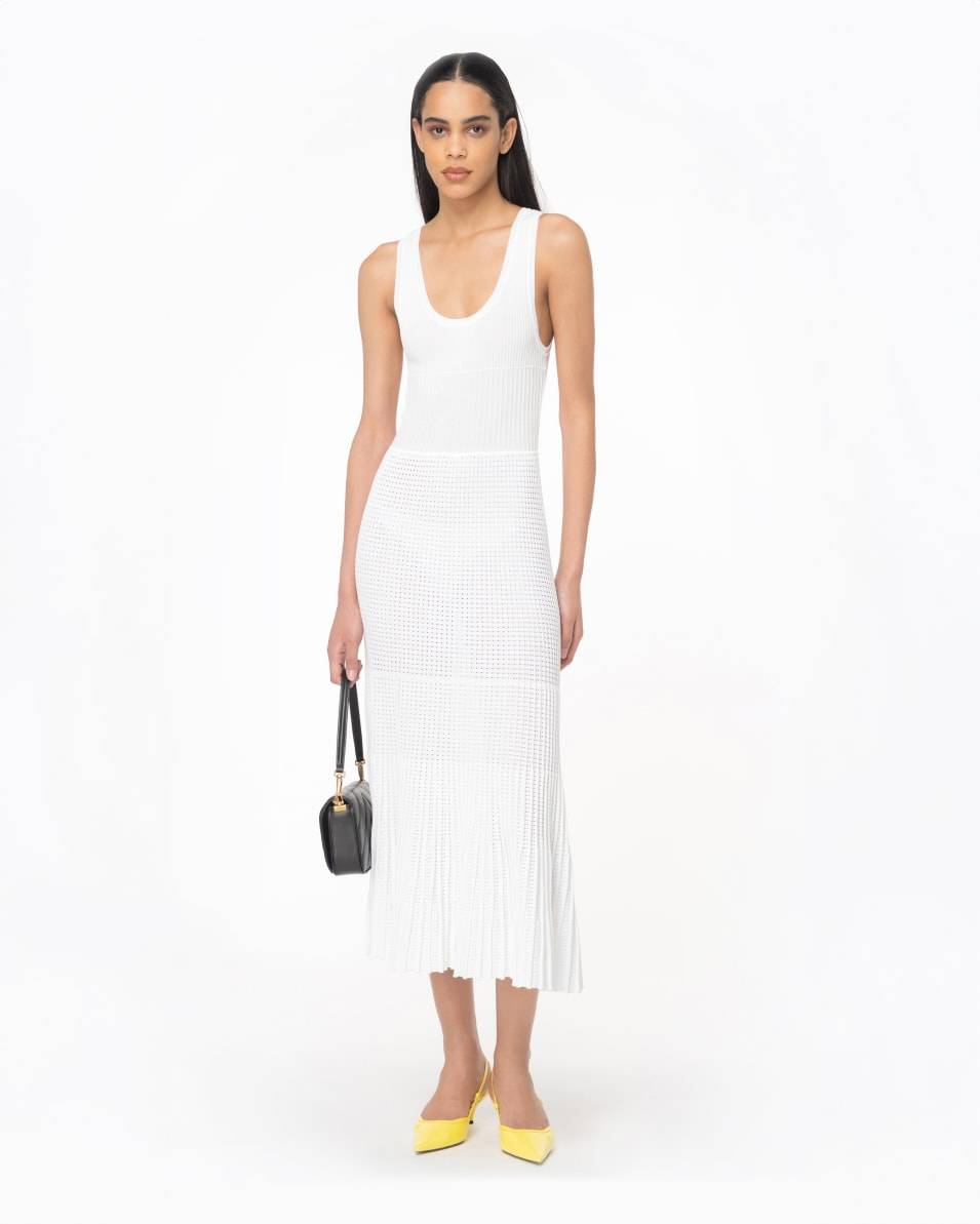 Pinko Strickkleid Plisseemuster