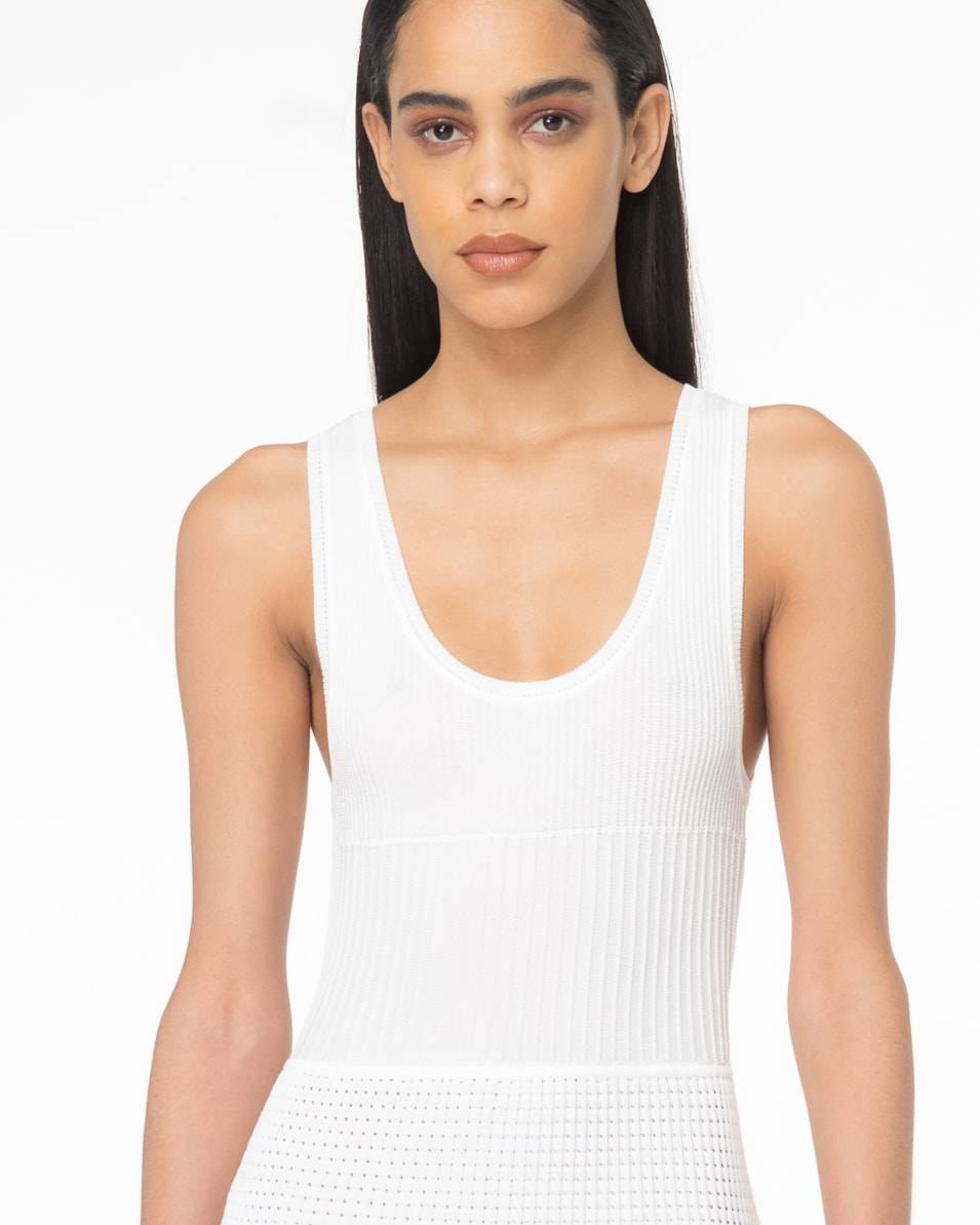 Pinko Strickkleid Plisseemuster