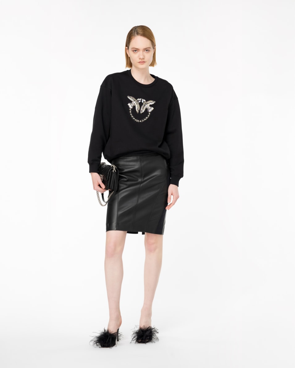Pinko Sweatshirt Love Birds-Stickerei
