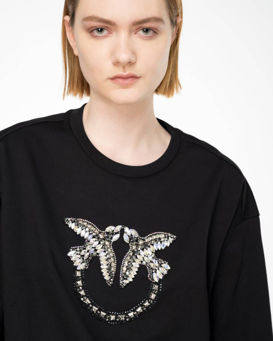 Pinko Sweatshirt Love Birds-Stickerei