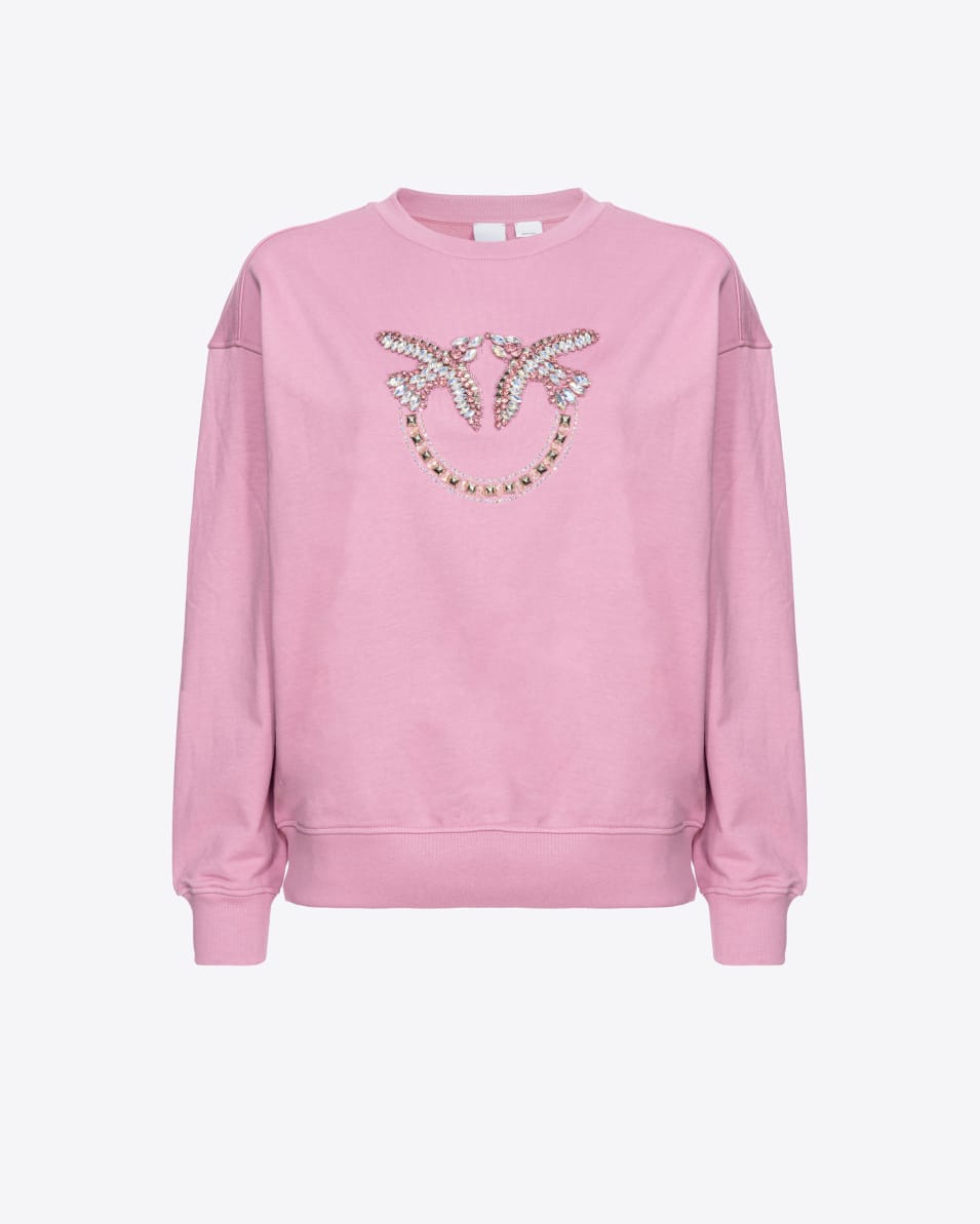 Pinko Sweatshirt Love Birds-Stickerei