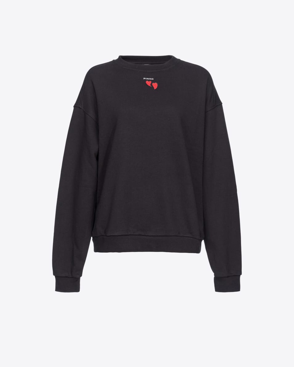 Pinko Sweatshirt mit Herzstickerei