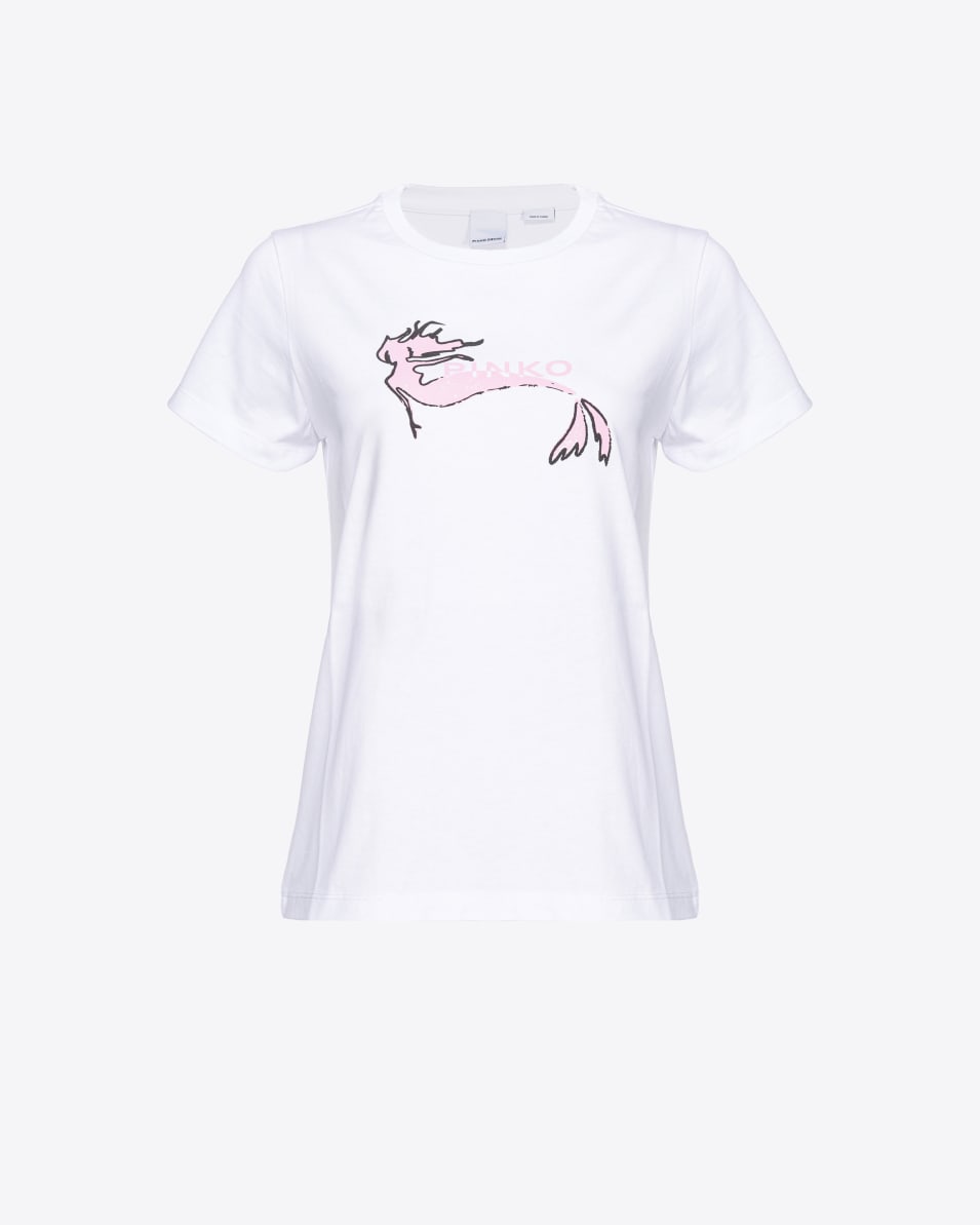 Pinko T-Shirt Meerjungfrau-Print