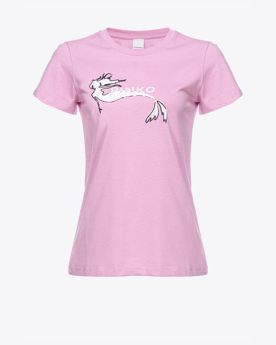 Pinko T-Shirt Meerjungfrau-Print