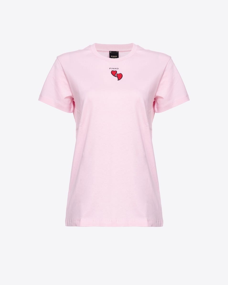 Pinko T-Shirt mit Herzstickerei