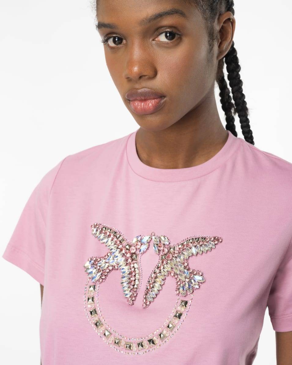 Pinko T-Shirt Mit Love Birds-Stickerei