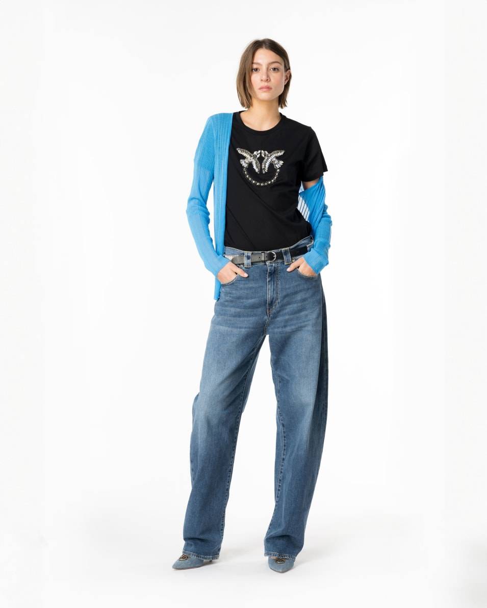 Pinko T-Shirt Mit Love Birds-Stickerei