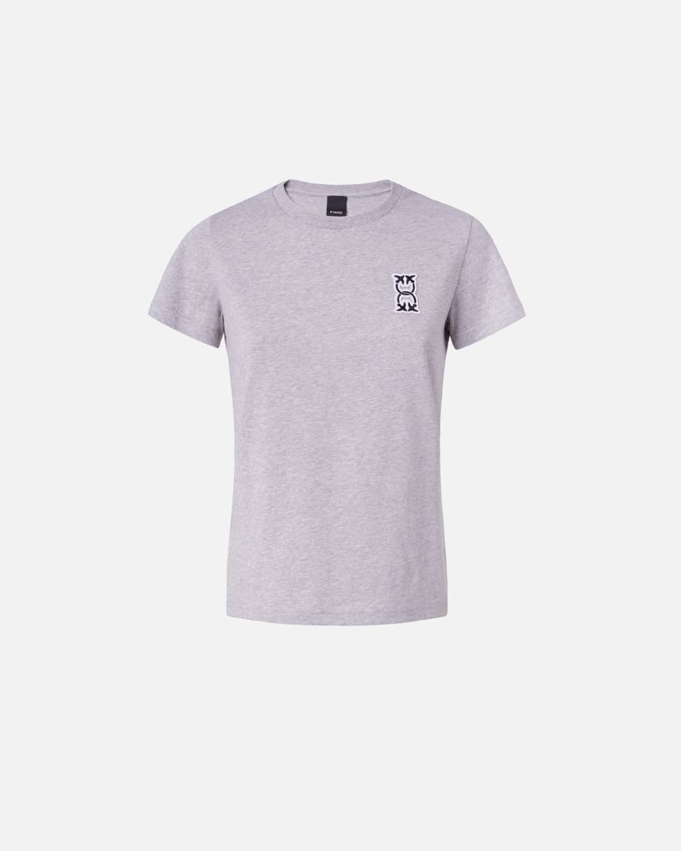 Pinko T-Shirt mit Monogram-Applikation