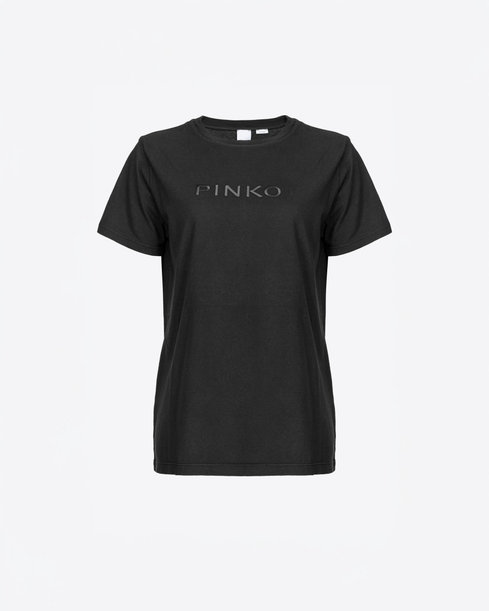 Pinko T-Shirt mit Stickeffekt-Logo