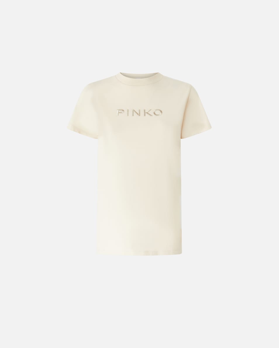 Pinko T-Shirt mit Stickeffekt-Logo