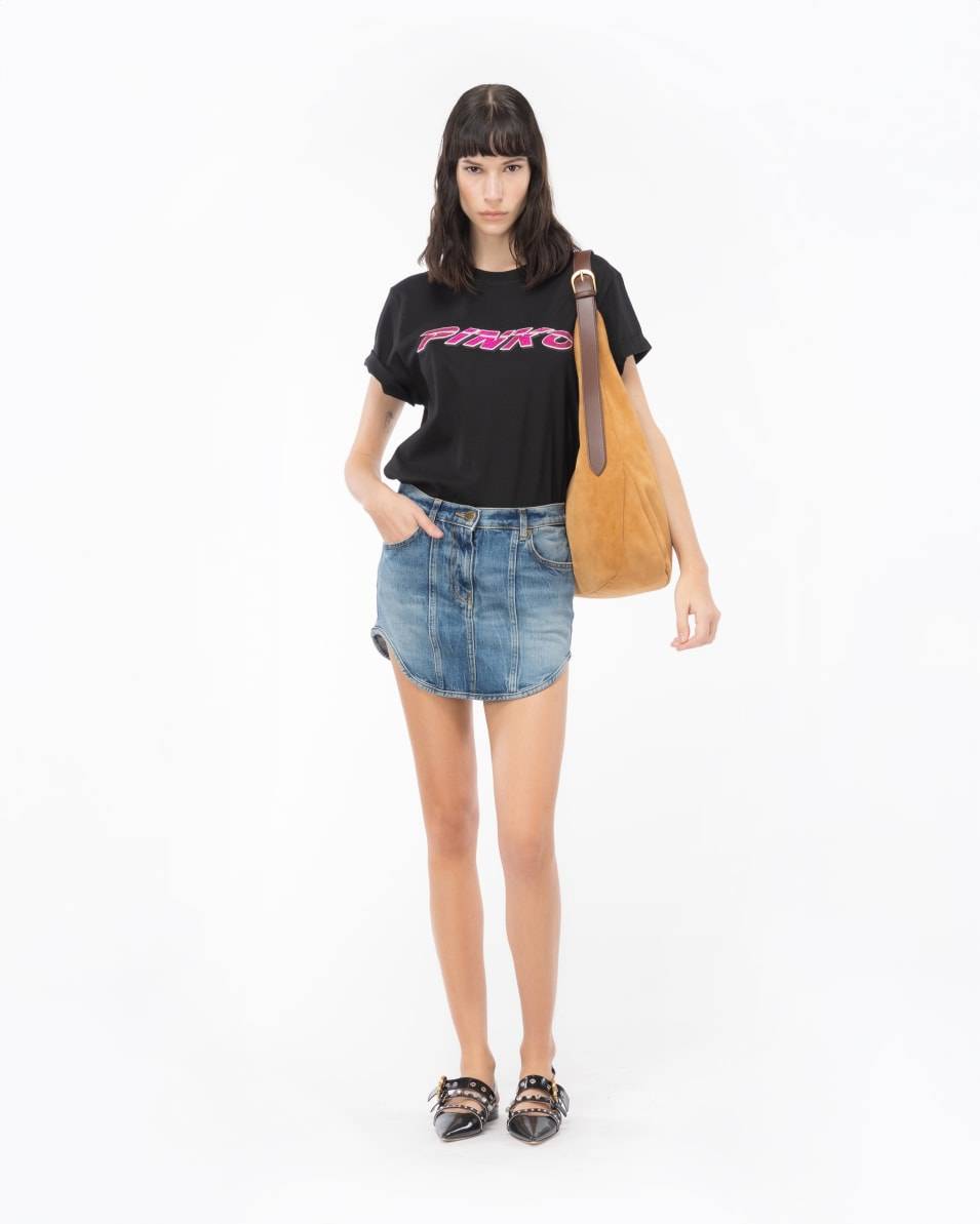 Pinko T-Shirt Mit Strassbesetztem PINKO-Print