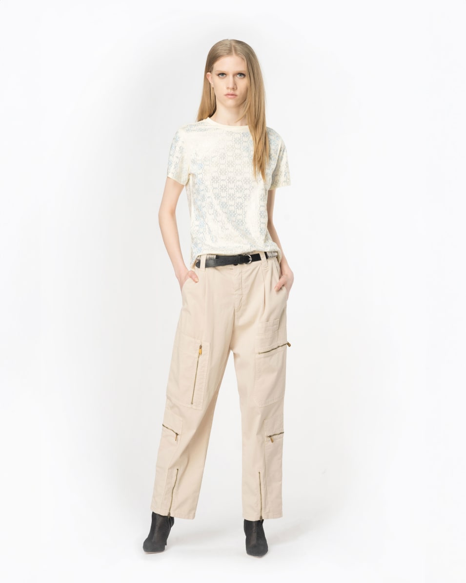 Pinko T-Shirt Strass Love Birds Monogram