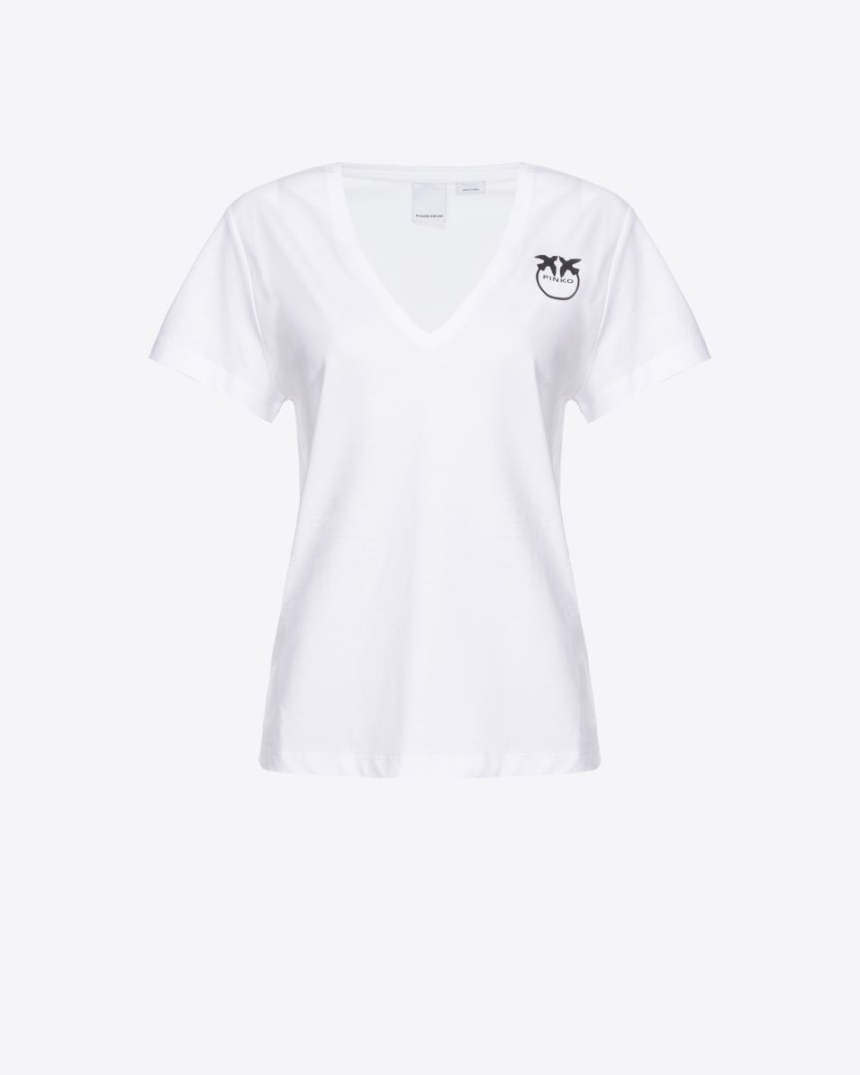 Pinko T-Shirt V-Ausschnitt mit Logo