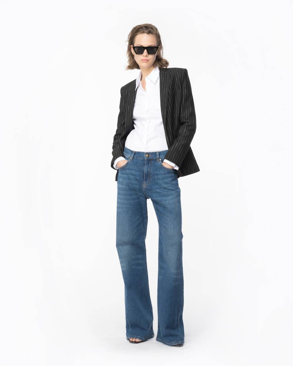 Pinko Taillierte Bluse Aus Popeline Logostickerei