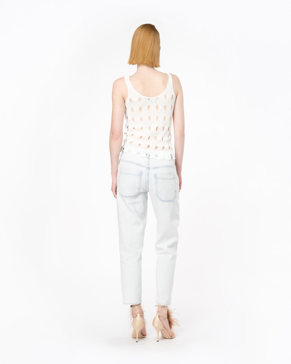 Pinko Tanktop Aus Lochstrick