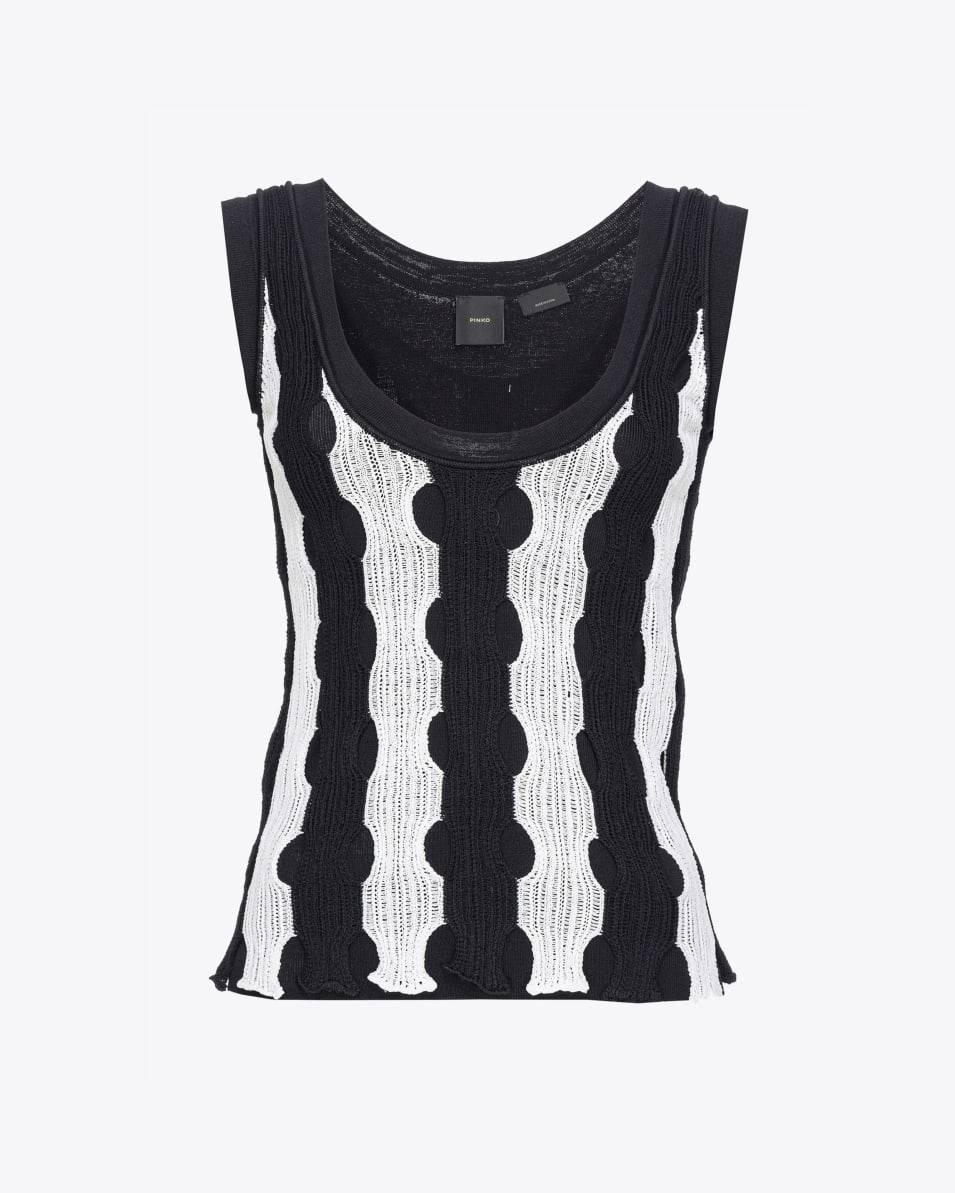 Pinko Tanktop aus Lochstrick