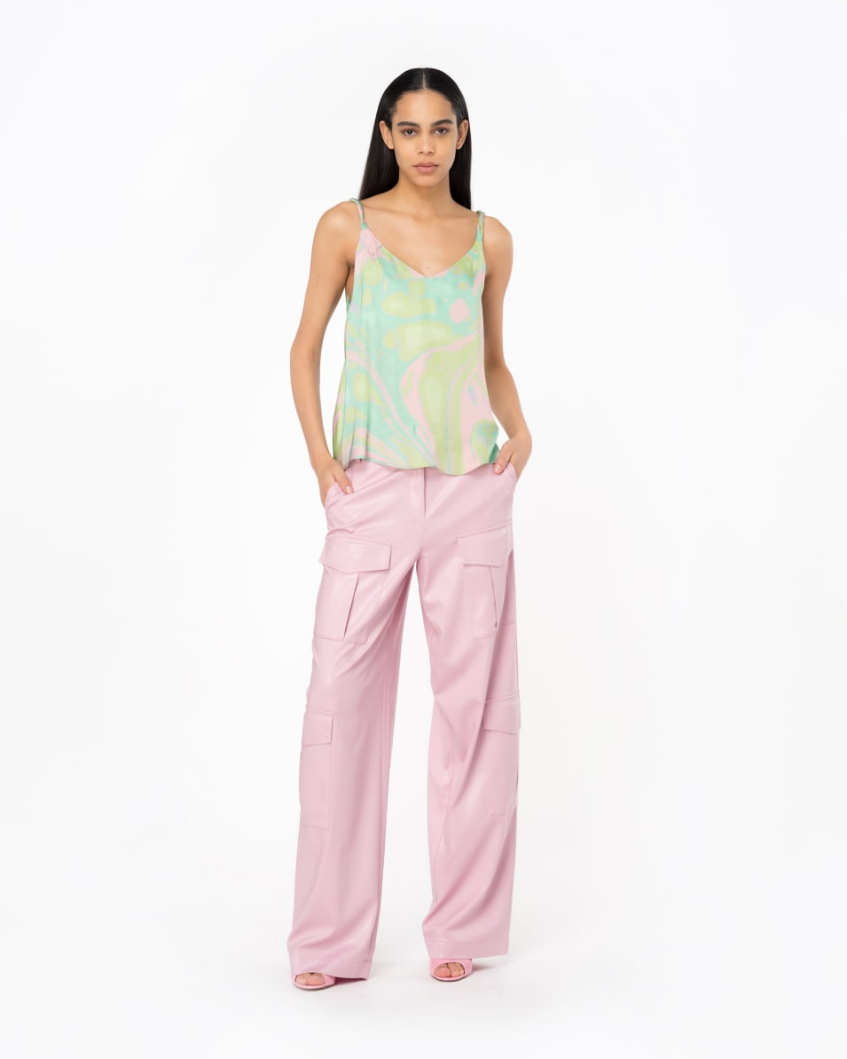 Pinko Tanktop Aus Satin Mit Splash-Print