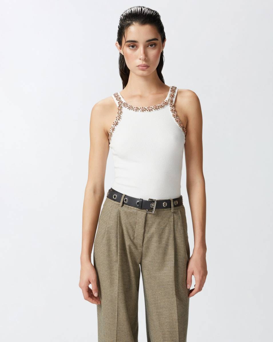 Pinko Tanktop Mit Glänzender Stickerei