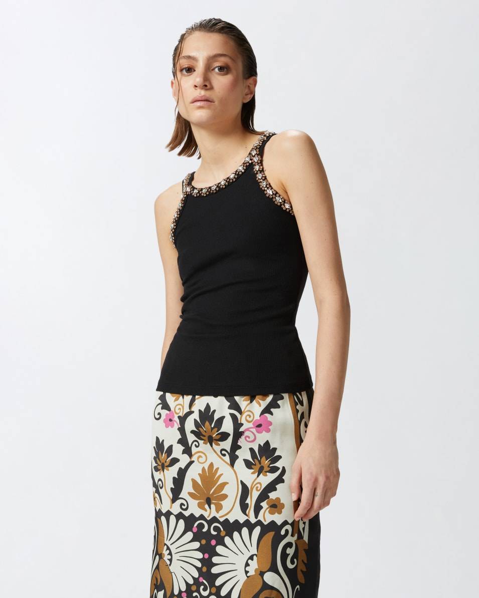 Pinko Tanktop Mit Glänzender Stickerei