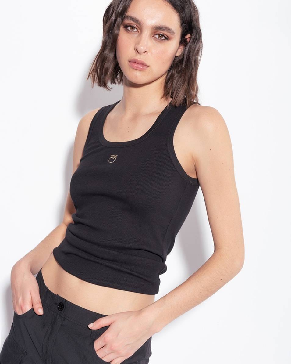 Pinko Tanktop Mit Love Birds-Stickerei