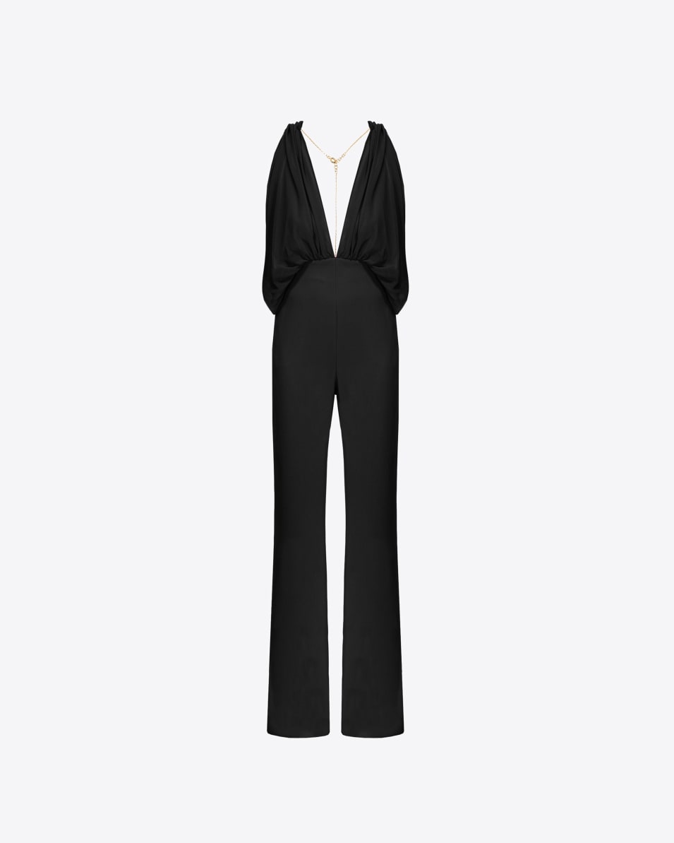 Pinko Tief ausgeschnittener Jumpsuit mit Kette
