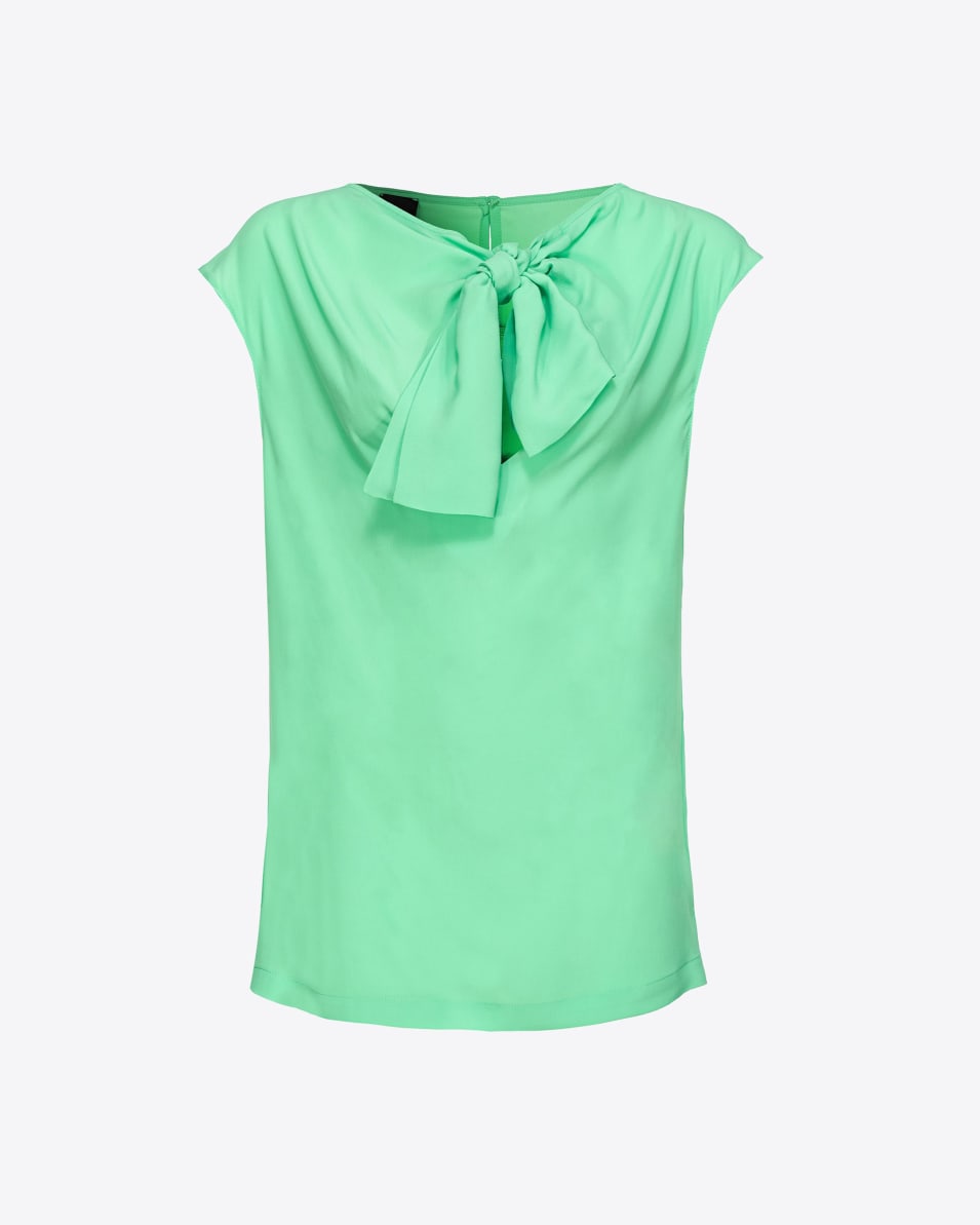Pinko Top aus Seidenmix mit Schleife