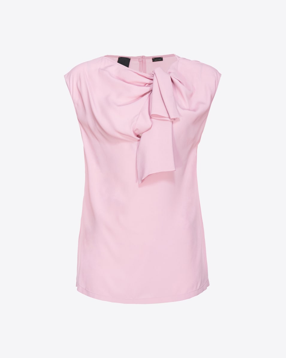 Pinko Top aus Seidenmix mit Schleife