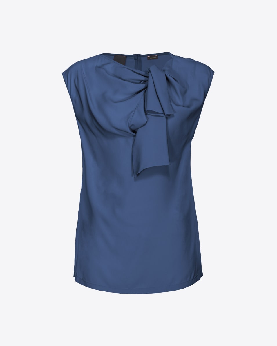 Pinko Top aus Seidenmix mit Schleife