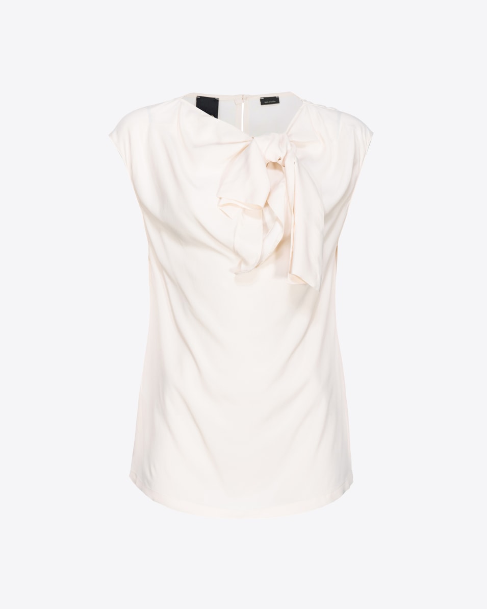 Pinko Top aus Seidenmix mit Schleife