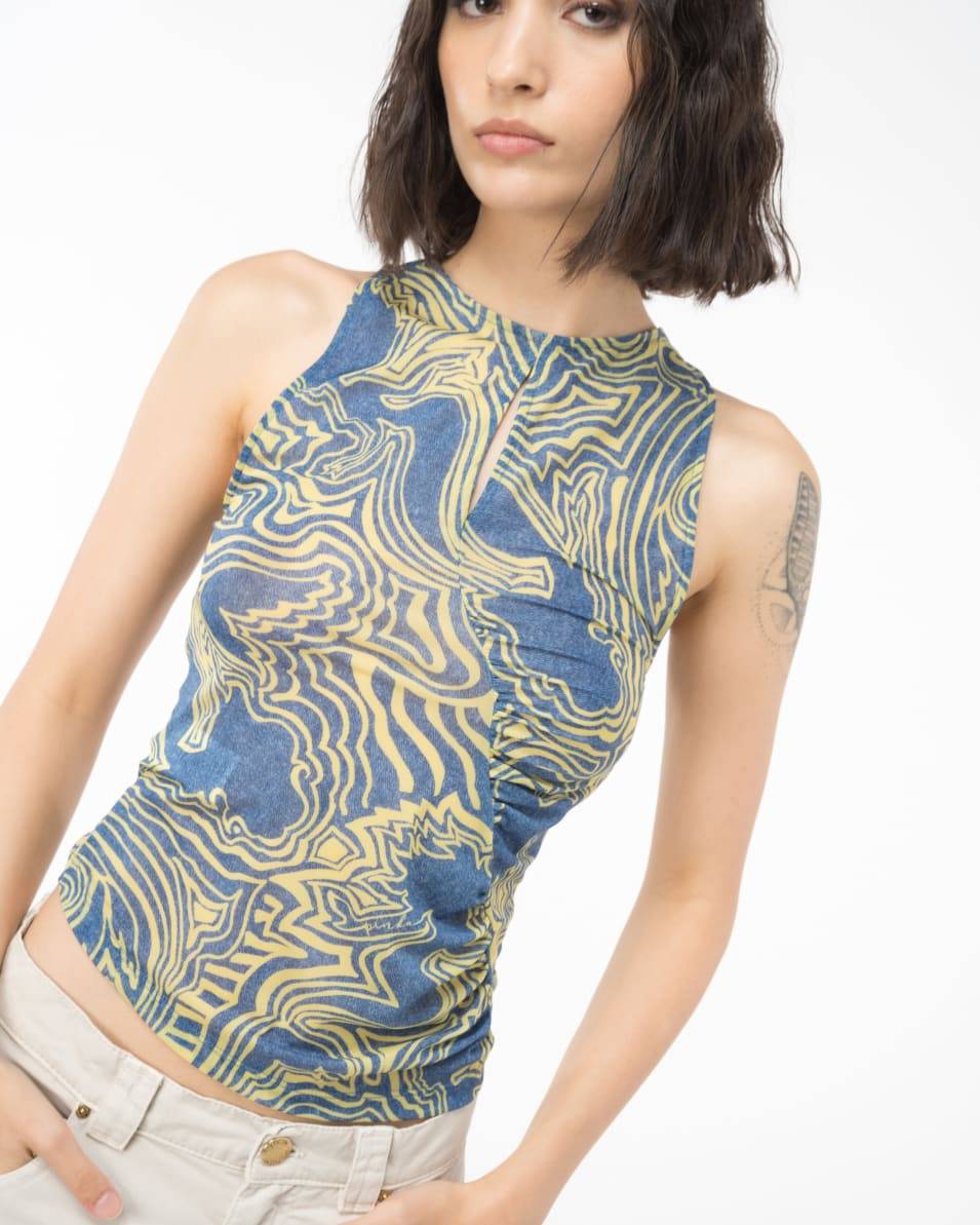 Pinko Top Charmeuse Meerjungfrau-Print