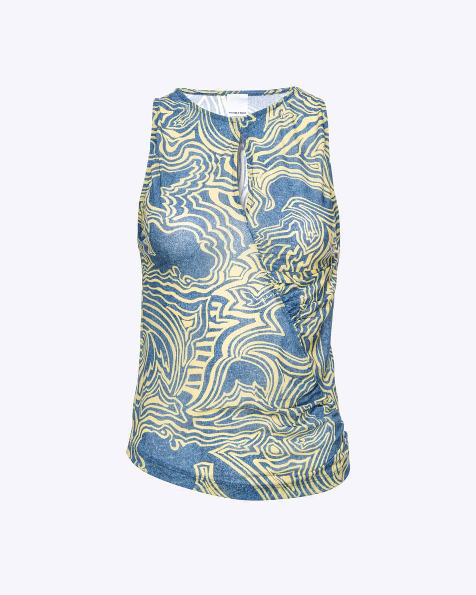 Pinko Top Charmeuse Meerjungfrau-Print