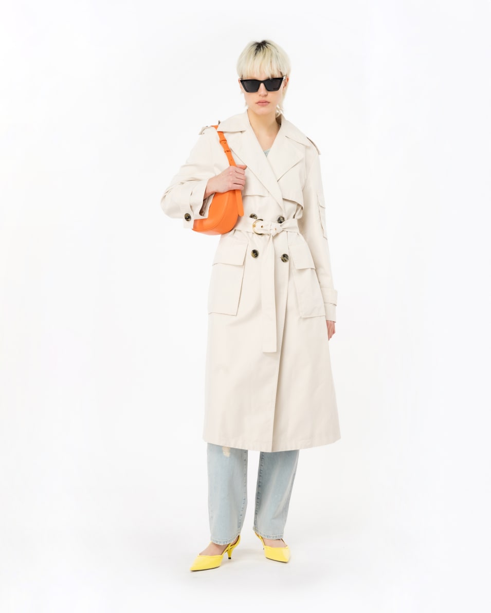 Pinko Trenchcoat Aus Technischem Gabardine
