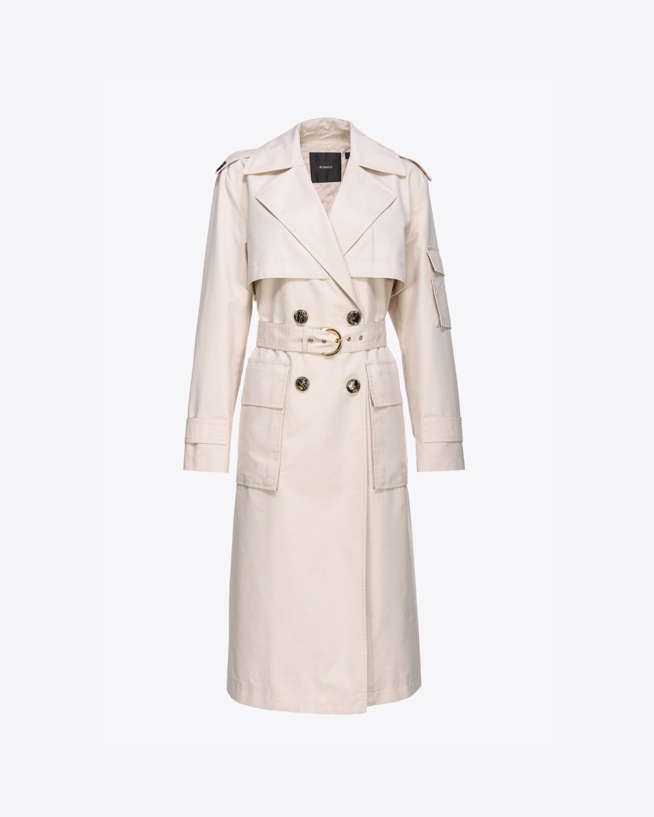Pinko Trenchcoat aus technischem Gabardine
