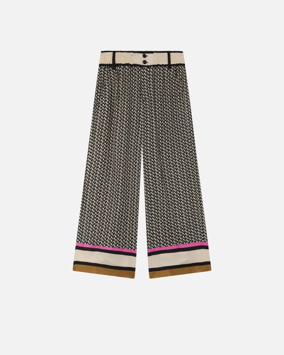 Pinko Twill-Hose mit Foularddruck