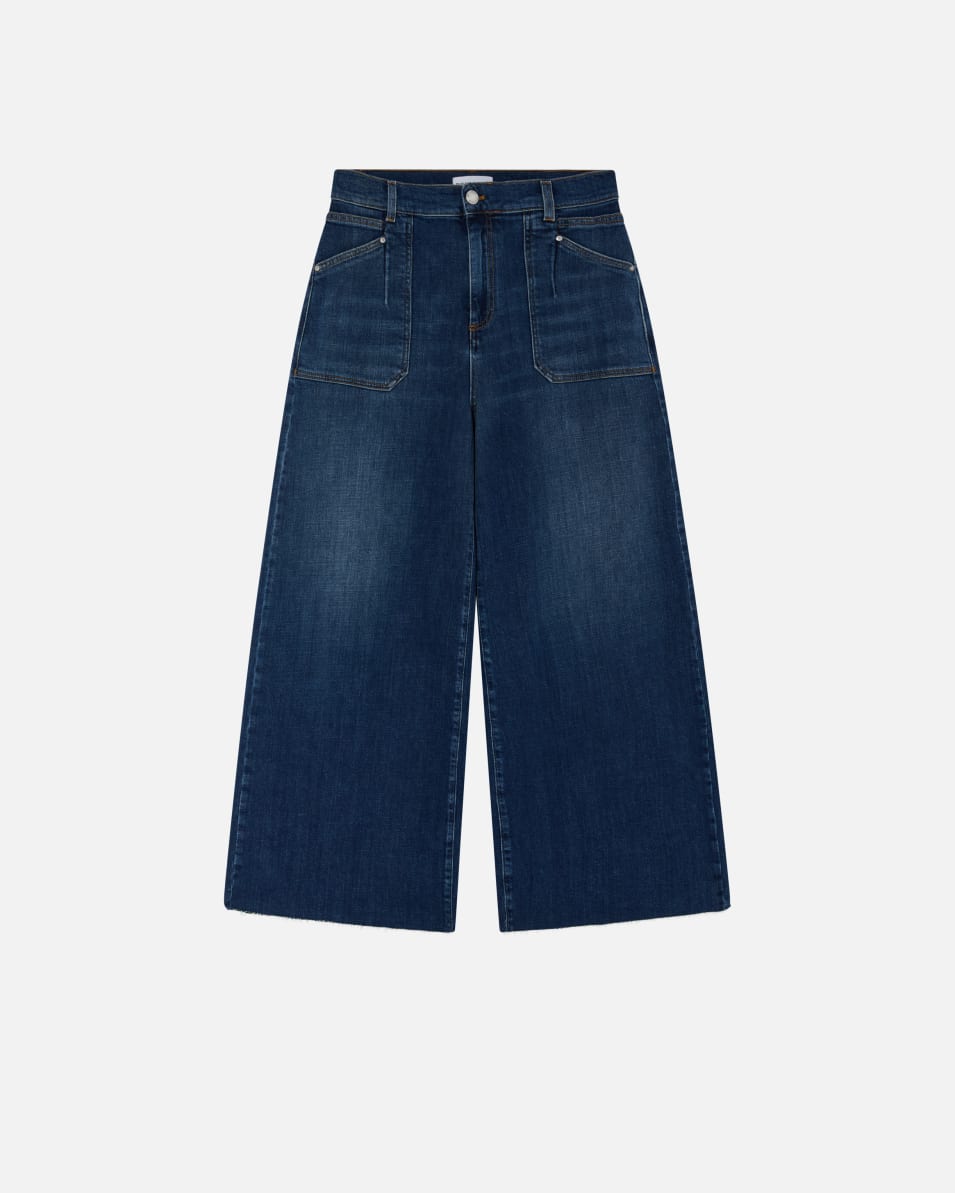 Pinko Weite Baggy Jeans aus blauem Denim