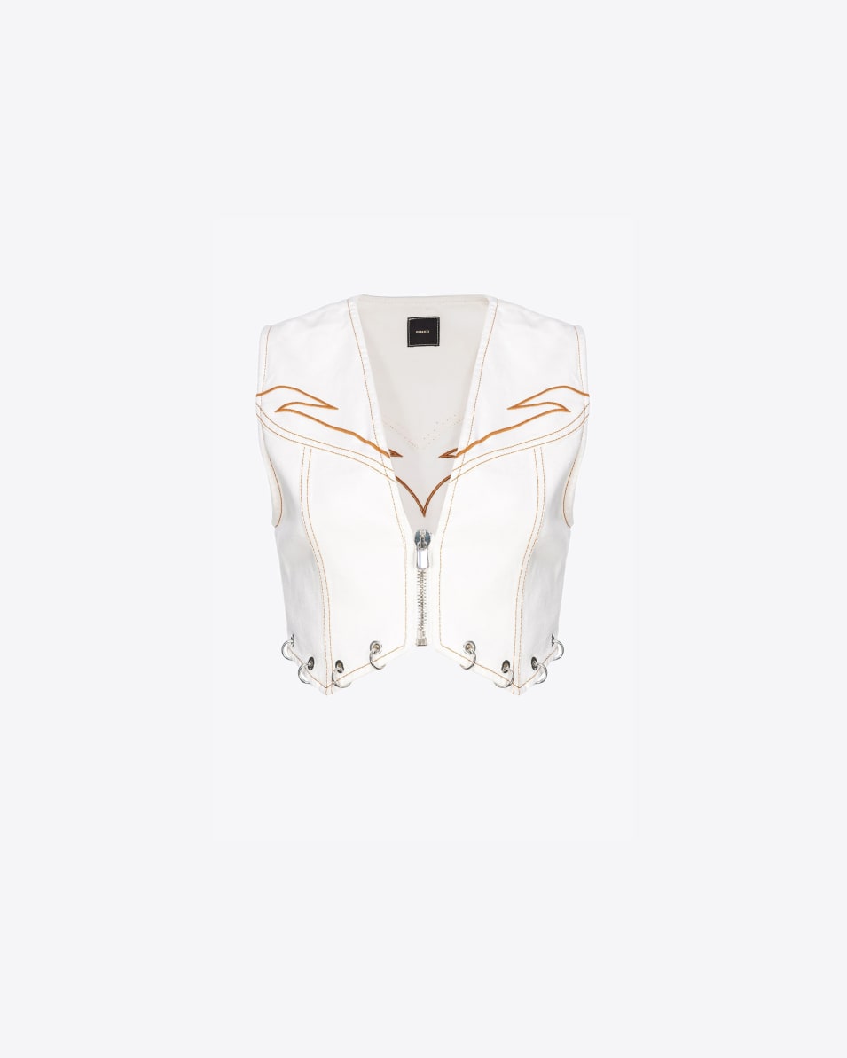 Pinko Weste mit Kontraststickerei