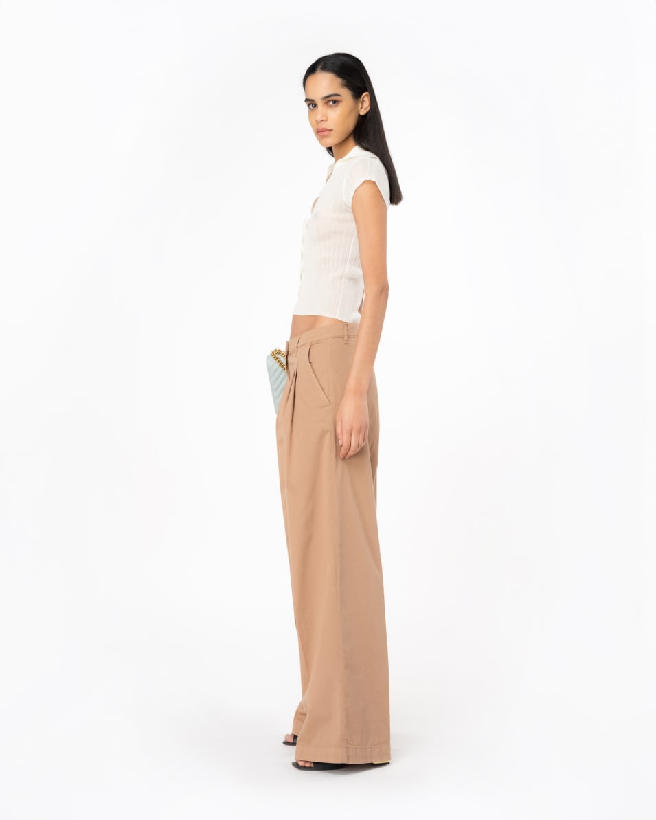 Pinko Wide-Leg-Hose Aus Cavalry-Gewebe