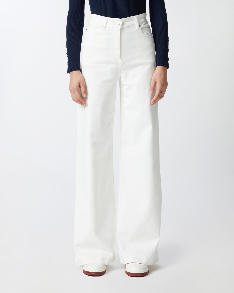 Pinko Wide-Leg-Hose Aus Gefärbtem Twill