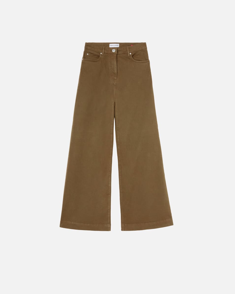 Pinko Wide-Leg-Hose aus gefärbtem Twill