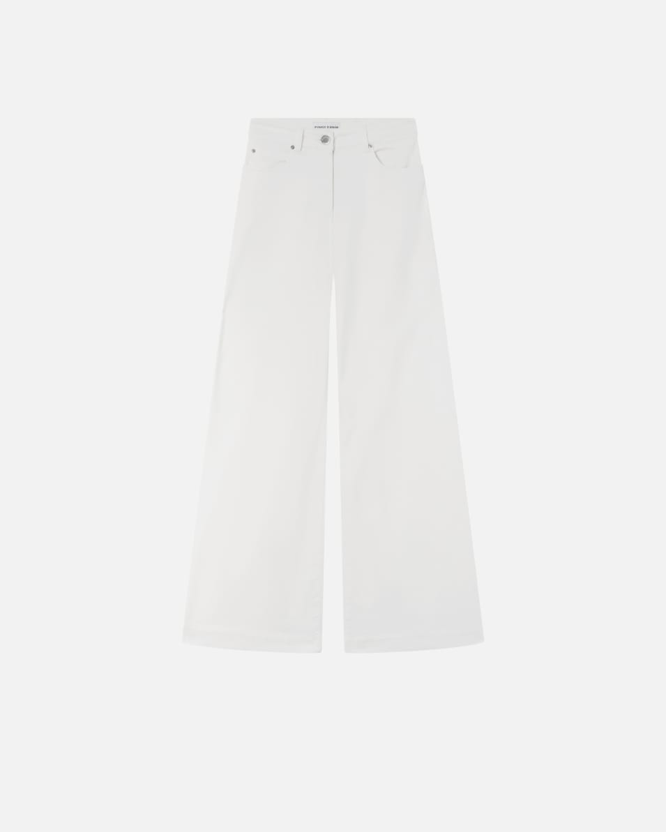 Pinko Wide-Leg-Hose aus gefärbtem Twill