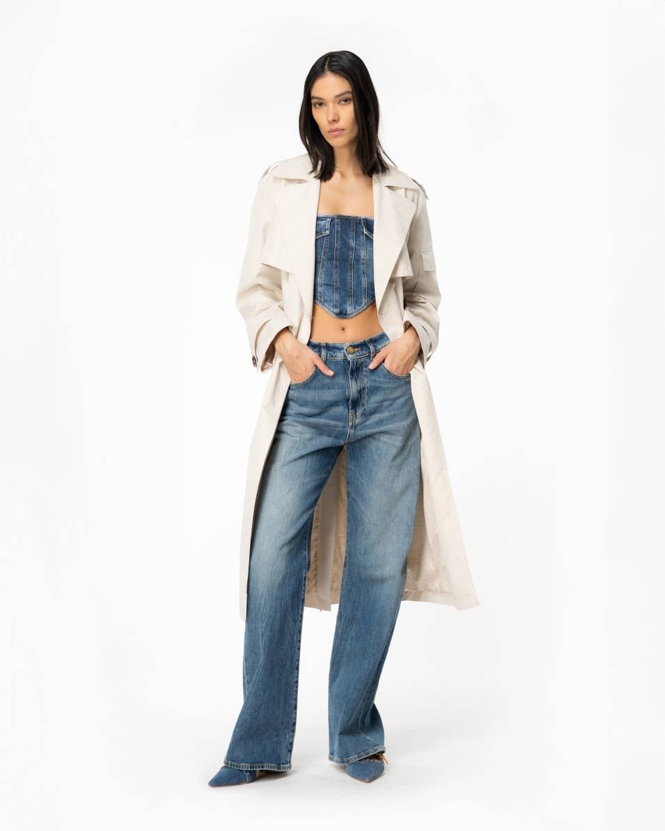 Pinko Wide-Leg-Jeans Aus Vintage-Denim