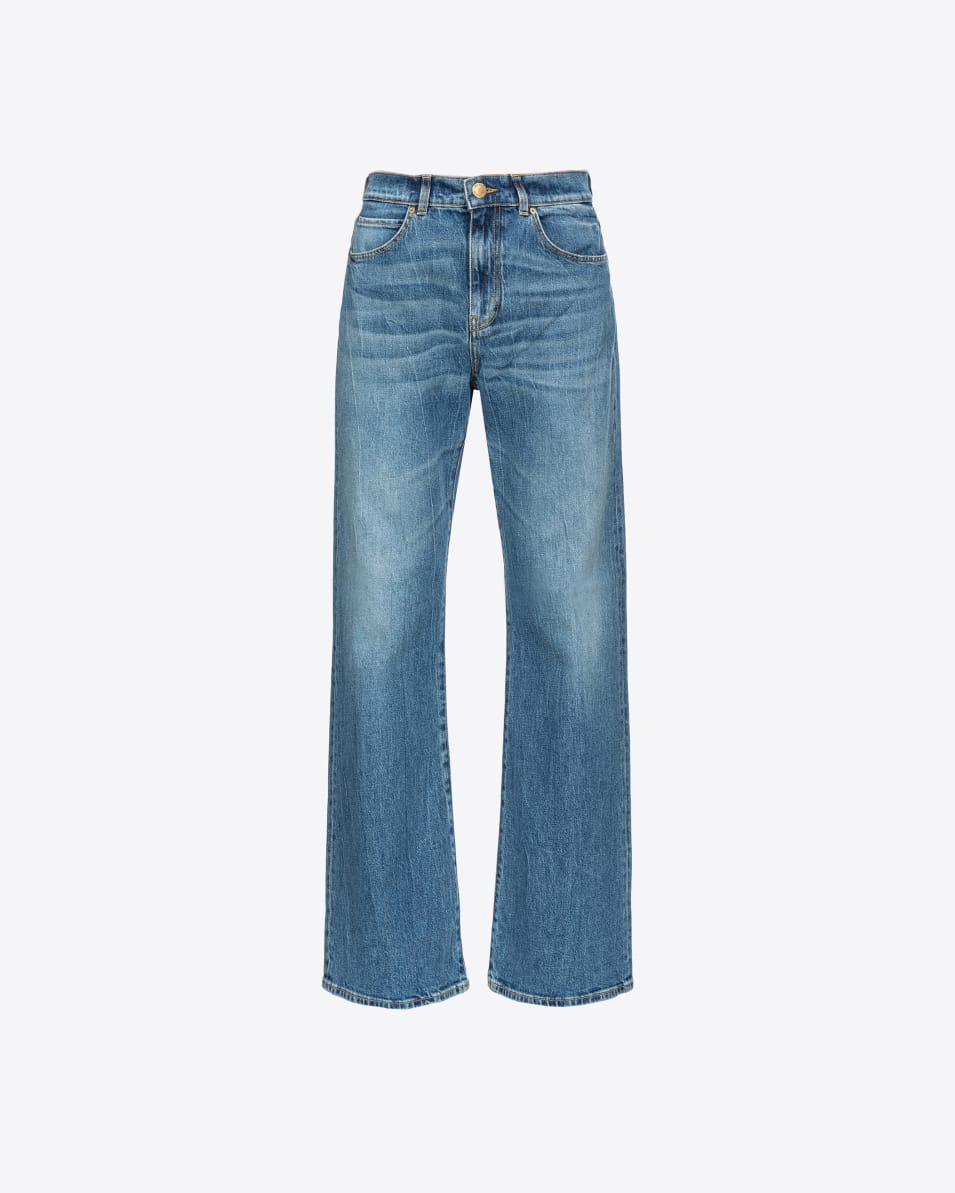 Pinko Wide-Leg-Jeans aus Vintage-Denim