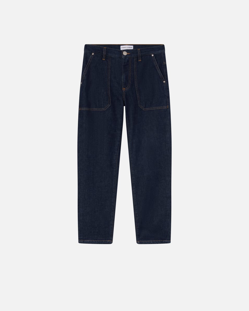 Pinko Workwear-Jeans mit dunkler Waschung