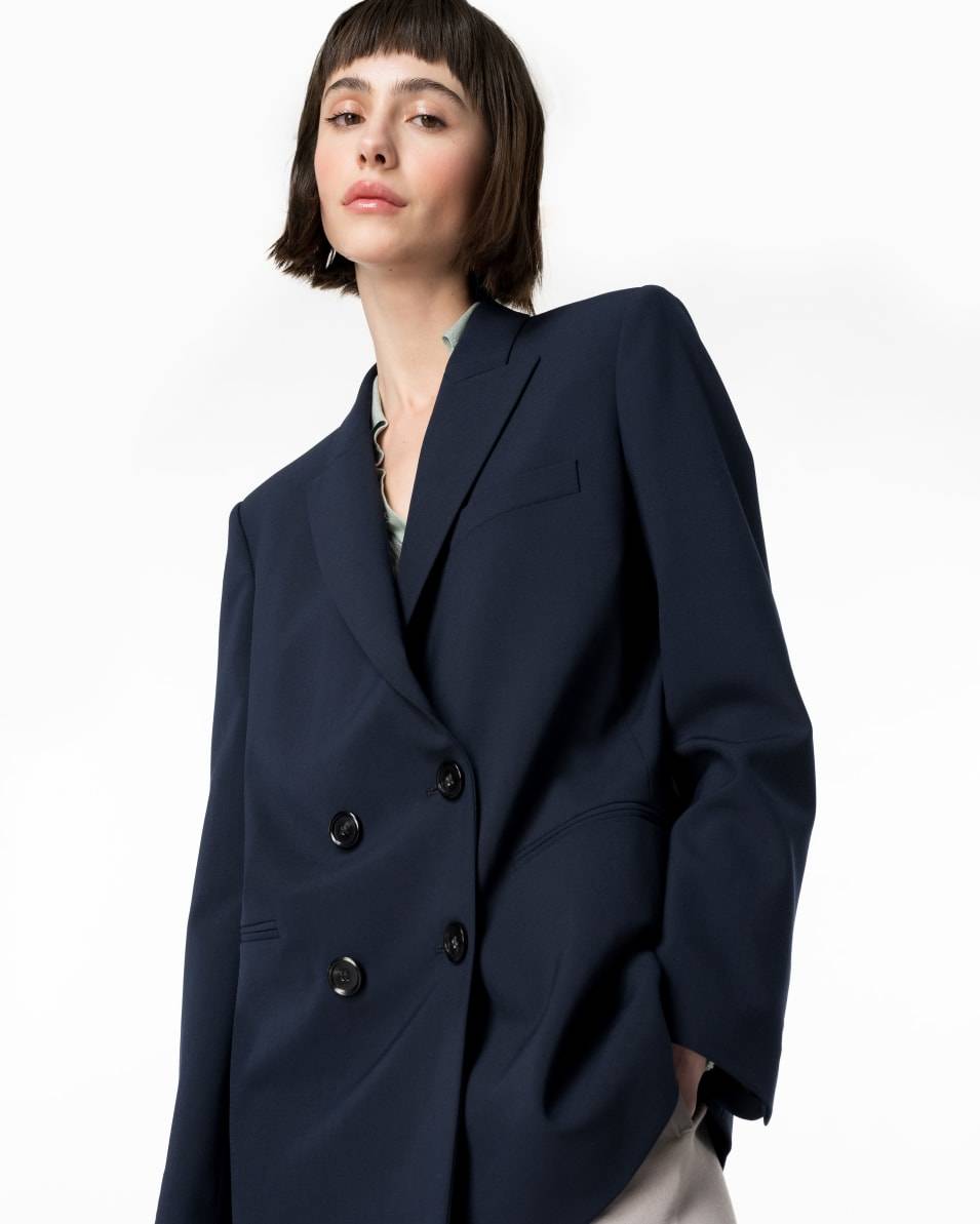 Pinko Zweireihiger Blazer Aus Wollmix