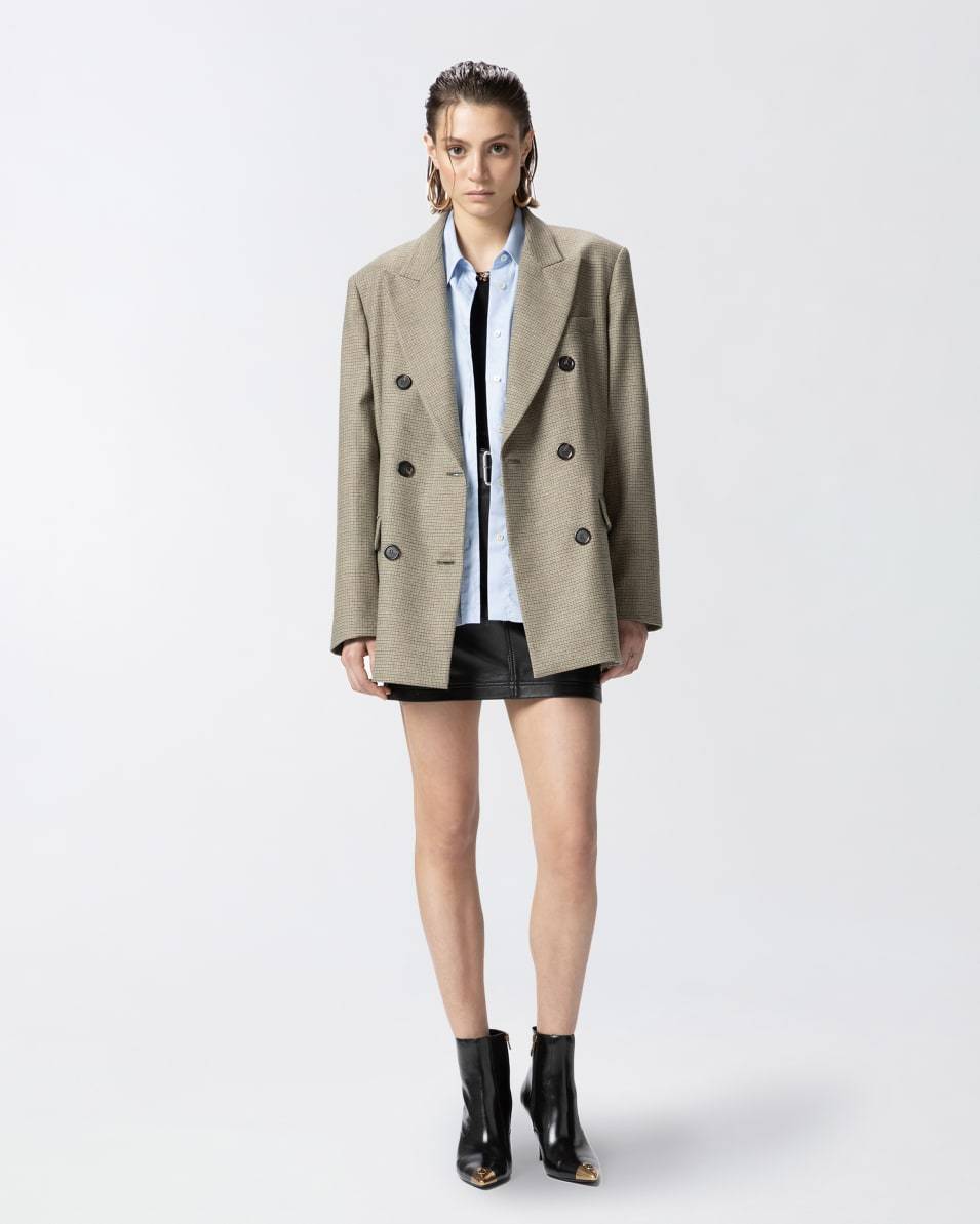 Pinko Zweireihiger Karierter Oversize-Blazer