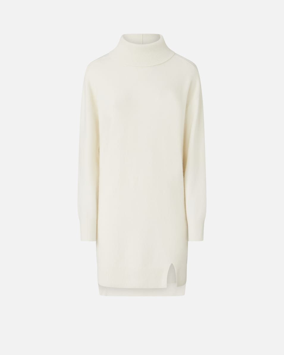 Pinko Rollkragen-Strickkleid aus Kaschmirmischung mit Frontschlitz