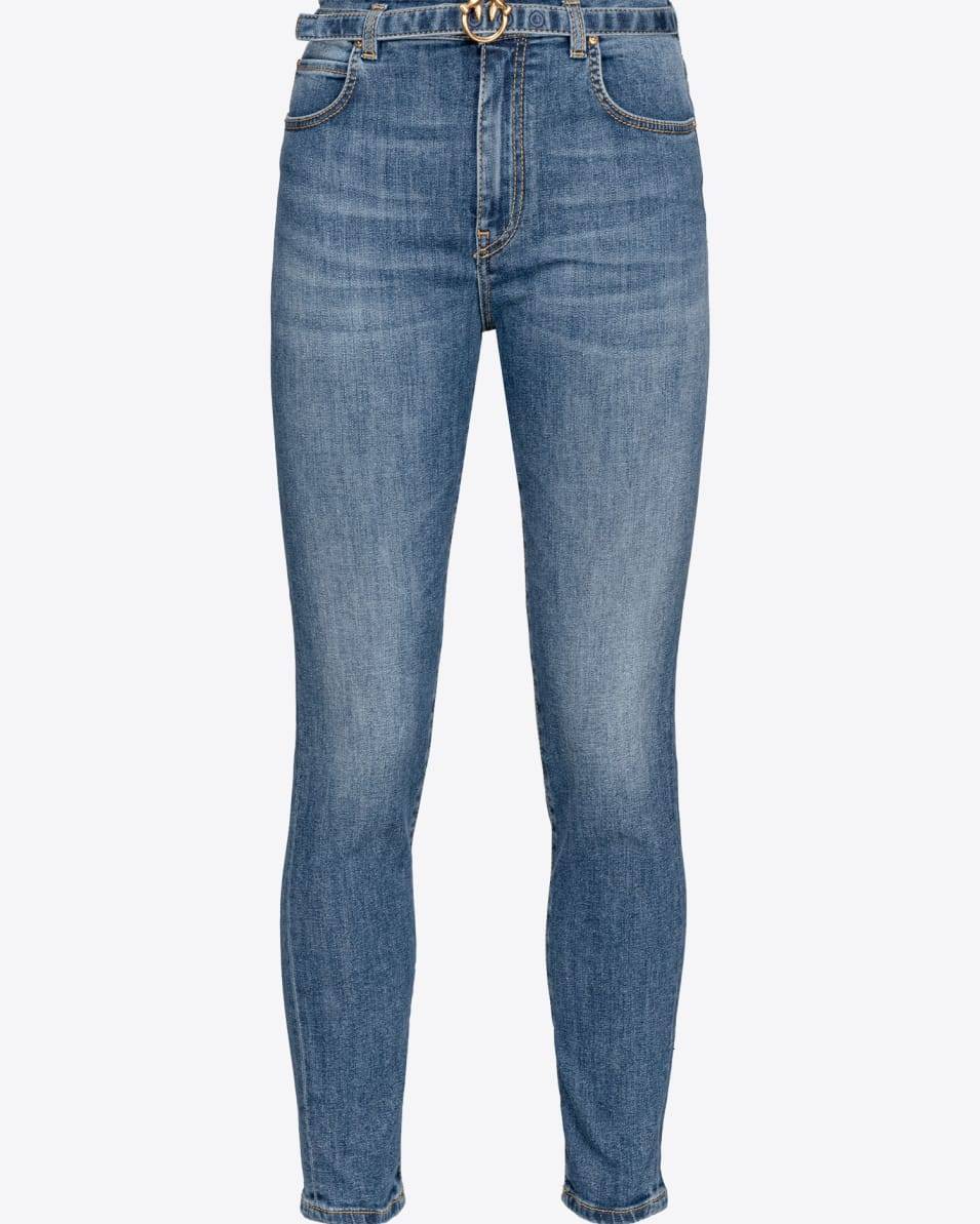 Pinko Skinny Jeans aus Stretch-Denim in Vintage-Optik